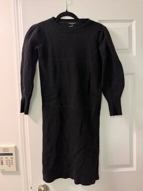 Black Long Sleeve Knit Dress